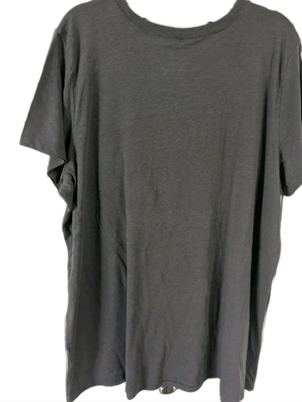 New Sz 3 Torrid Floral Embroidered Skull T-Shirt Charcoal Gray Short Sleeve Tee - Picture 4 of 4